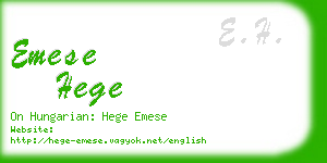 emese hege business card